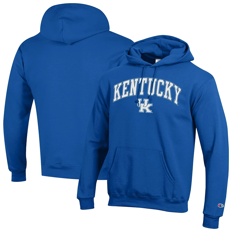 Men's Champion  Royal Kentucky Wildcats Arch Over Logo Pullover Hoodie
