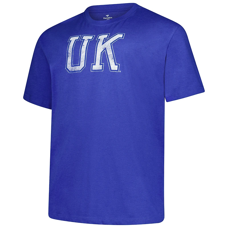 Men's Fanatics  Royal Kentucky Wildcats Big & Tall Distressed Vintage Logo T-Shirt