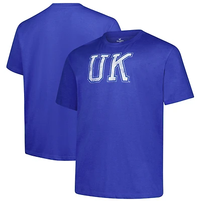 Men's Fanatics  Royal Kentucky Wildcats Big & Tall Distressed Vintage Logo T-Shirt