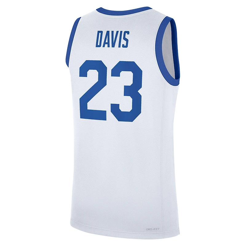 Maillot de basket-ball Nike Anthony Davis pour homme, blanc, Kentucky Wildcats, réplique performance