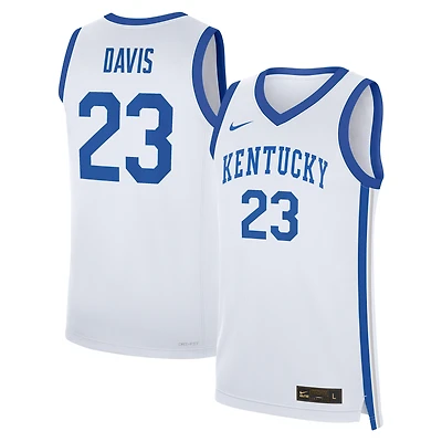Maillot de basket-ball Nike Anthony Davis pour homme, blanc, Kentucky Wildcats, réplique performance
