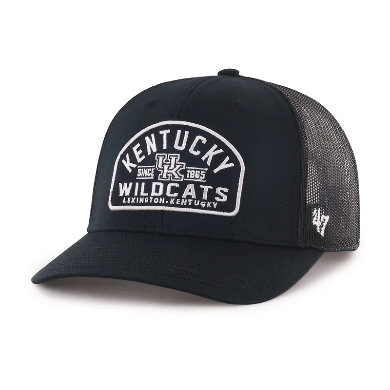 Men's '47 Black Kentucky Wildcats Leland Trucker Adjustable Hat