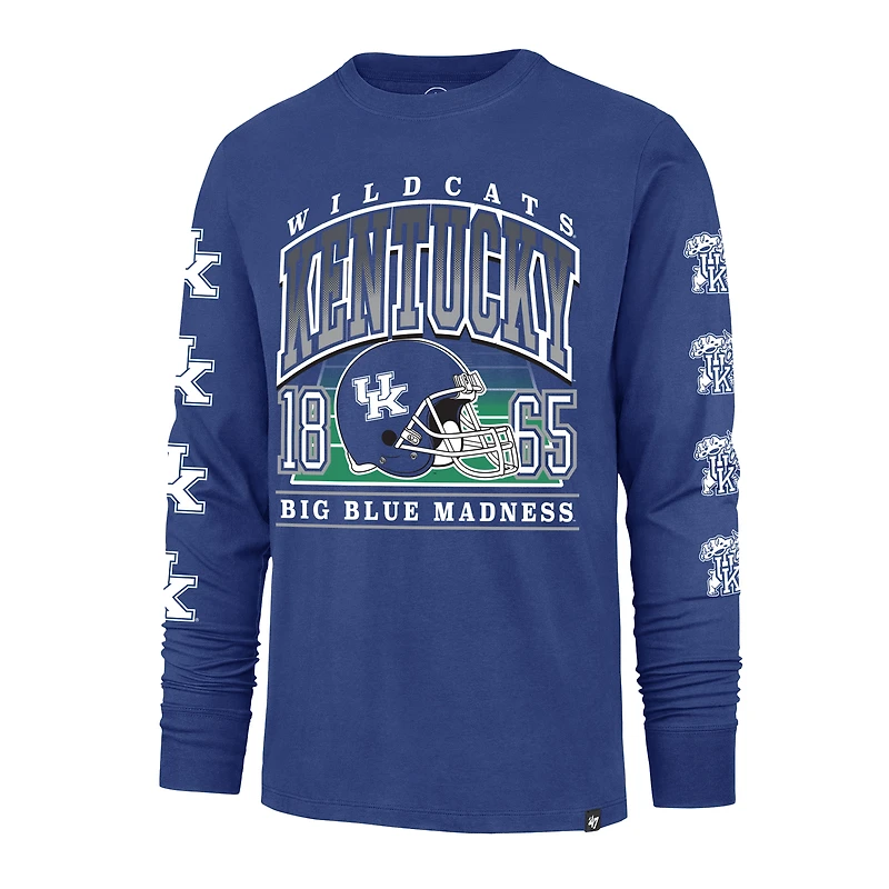 Men's '47 Royal Kentucky Wildcats Go Big Long Sleeve T-Shirt
