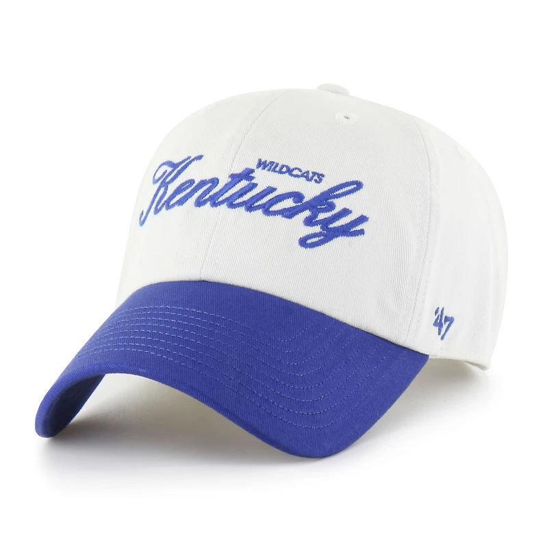 Men's '47 White Kentucky Wildcats Contemporary Basics Foundation Clean Up Adjustable Hat