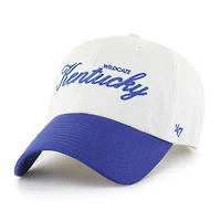 Men's '47 White Kentucky Wildcats Contemporary Basics Foundation Clean Up Adjustable Hat