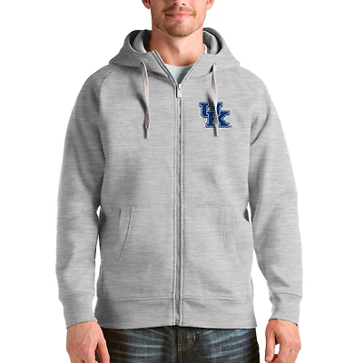 Veste zippée Victory pour homme, couleur gris chiné, des Kentucky Wildcats, Antigua