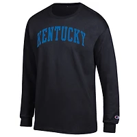 T-shirt à manches longues noir Champion Kentucky Wildcats Basic Arch pour homme