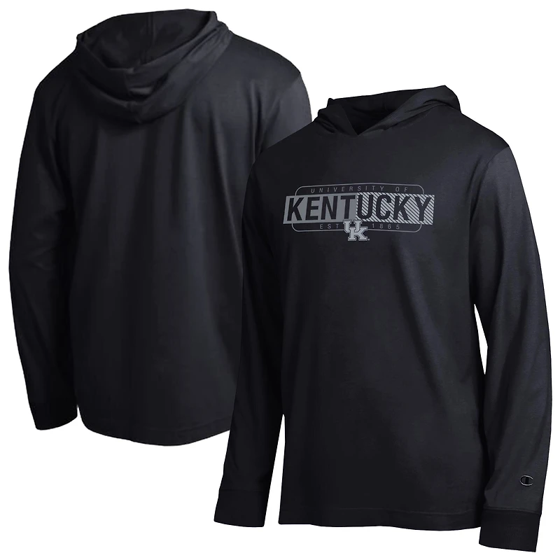 T-shirt à capuche manches longues Champion Black Kentucky Wildcats All-Star pour homme