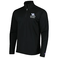Veste texturée à quart de zip Champion Kentucky Wildcats pour homme, noire