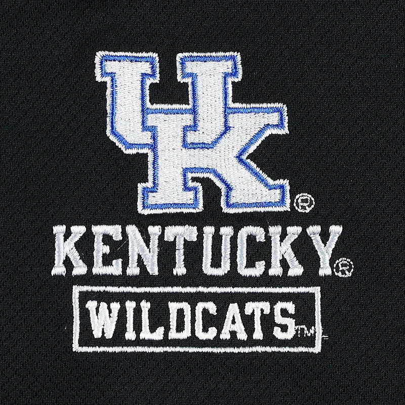 Veste texturée à quart de zip Champion Kentucky Wildcats pour homme, noire