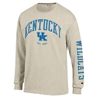 T-shirt à manches longues Champion pour homme, couleur avoine chinée, Kentucky Wildcats, modèle neutre Arch
