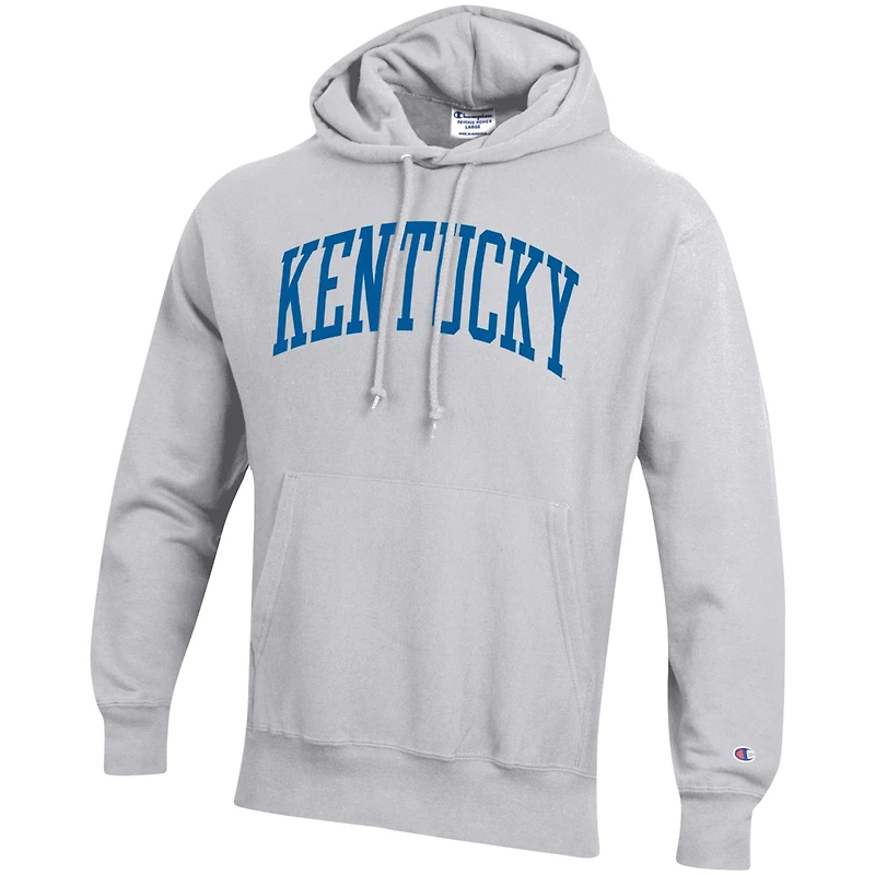 Sweat à capuche en molleton armure inversée Big & Tall Champion pour homme, gris chiné, Kentucky Wildcats