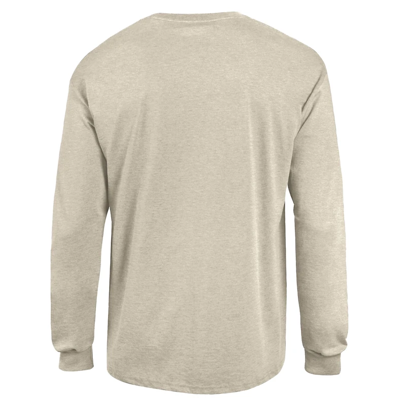 Men's Champion Oatmeal Kentucky Wildcats Neutral Arch Long-Sleeve T-Shirt