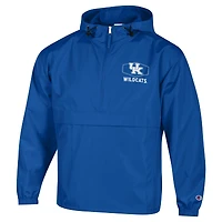 Men's Champion Royal Kentucky Wildcats Delay Packable Half-Zip Jacket