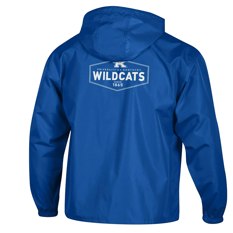 Men's Champion Royal Kentucky Wildcats Delay Packable Half-Zip Jacket