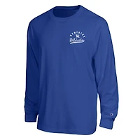 Men's Champion  Royal Kentucky Wildcats Laminated All-Star Long Sleeve T-Shirt
