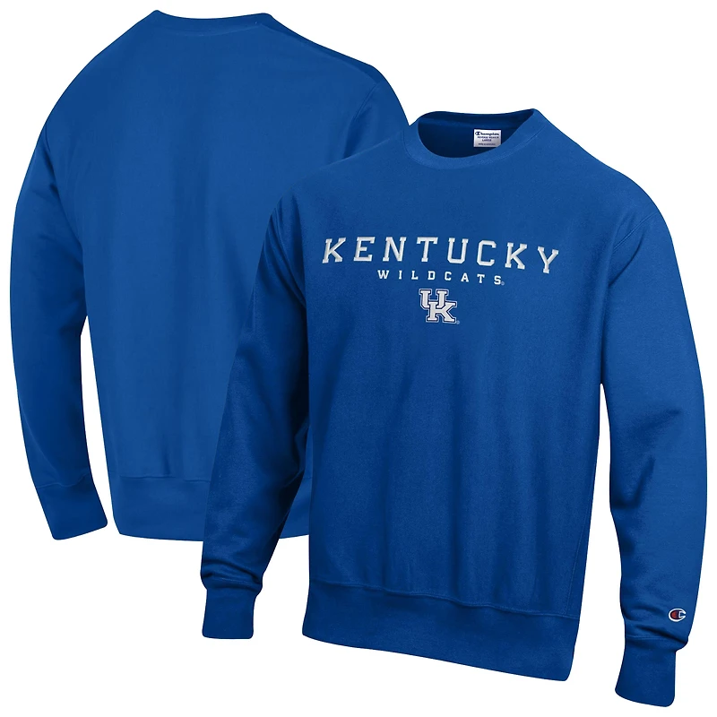 Men's Champion Royal Kentucky Wildcats Relentless Reverse Weave Sweatshirt