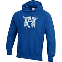 Men's Champion Royal Kentucky Wildcats Vault Logo Reverse Weave Pullover Hoodie