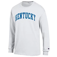 Men's Champion  White Kentucky Wildcats Basic Arch Long Sleeve T-Shirt