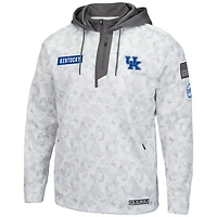 Men's Colosseum Arctic Camo Kentucky Wildcats OHT Military Appreciation Quarter-Zip Hoodie