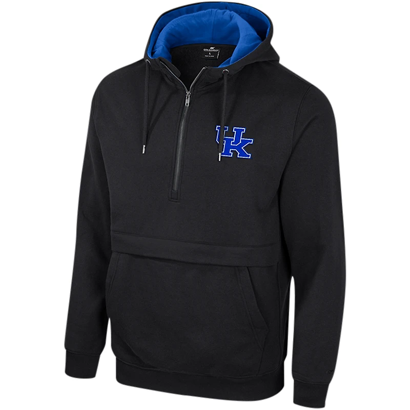 Sweat à capuche demi-zippé Colosseum pour hommes, Kentucky Wildcats, noir
