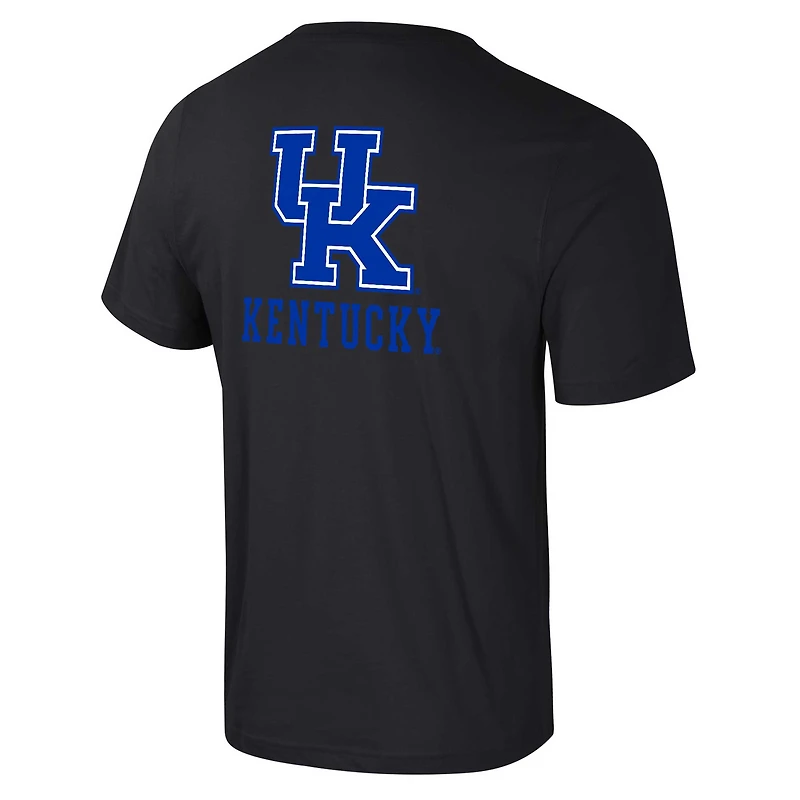 Men's Colosseum Black Kentucky Wildcats Logo Lockup 2-Hit Active Blend T-Shirt