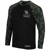 T-shirt à manches longues Colosseum Kentucky Wildcats OHT Military Appreciation Camo Raglan pour homme