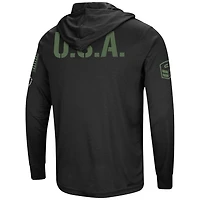 Men's Colosseum Black Kentucky Wildcats OHT Military Appreciation Hoodie Long Sleeve T-Shirt