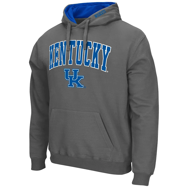 Sweat à capuche Colosseum Charcoal Kentucky Wildcats Arch & Logo 3.0 pour hommes