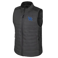 Men's Colosseum Charcoal Kentucky Wildcats Nightman Full-Zip Puffer Vest