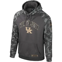 Pull à capuche raglan camouflage Colosseum Charcoal Kentucky Wildcats OHT pour hommes