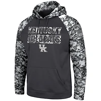 Sweat à capuche Colosseum Charcoal Kentucky Wildcats OHT Military Appreciation Digital Camo pour homme
