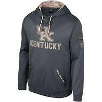 Chandail à capuchon d'appréciation militaire Colosseum Charcoal Kentucky Wildcats OHT pour hommes