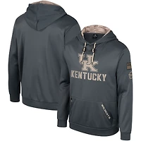 Chandail à capuchon d'appréciation militaire Colosseum Charcoal Kentucky Wildcats OHT pour hommes
