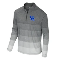 Coupe-vent à glissière quart de zip en maille rayée raglan pour hommes Colosseum Gray Kentucky Wildcats AI