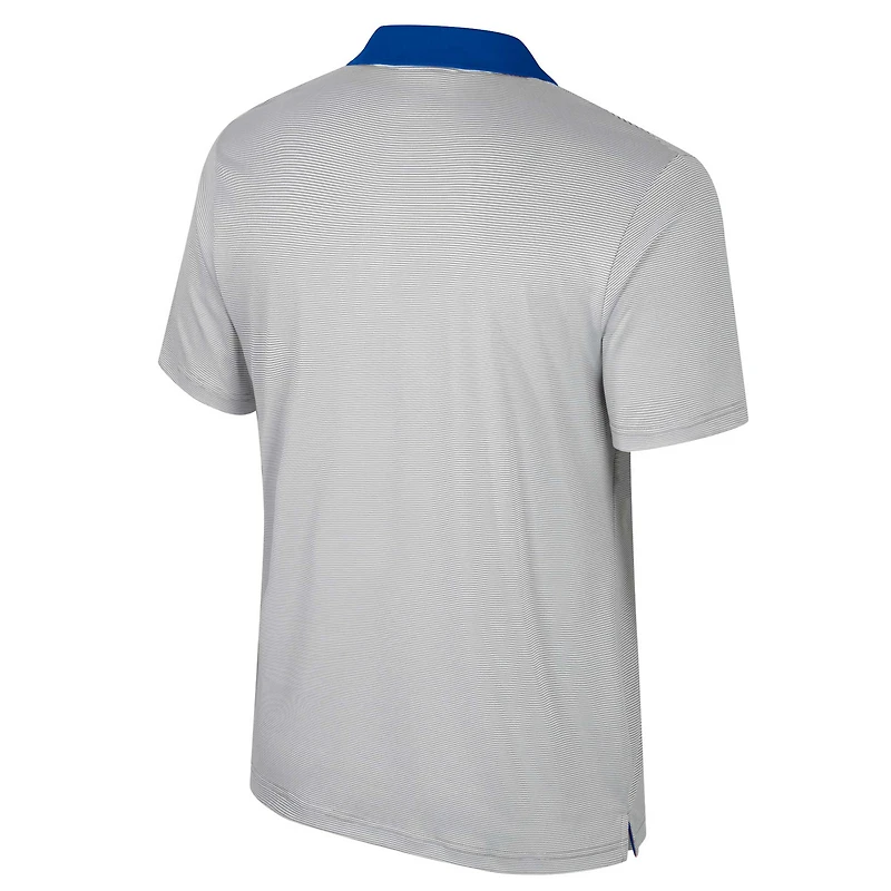 Men's Colosseum Gray Kentucky Wildcats Big & Tall Tuck Striped Polo