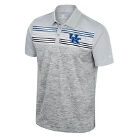 Polo cybernétique Kentucky Wildcats Colosseum gris pour homme