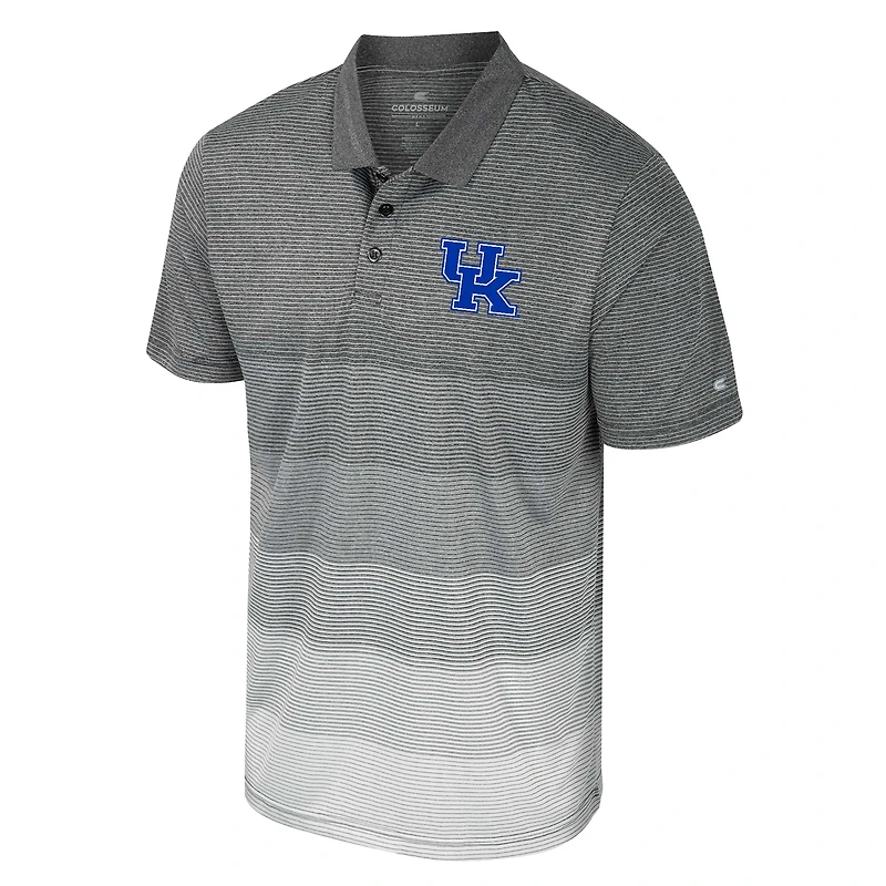 Polo en maille rayée gris Colosseum Kentucky Wildcats pour hommes