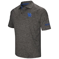 Men's Colosseum Heather Black Kentucky Wildcats Big & Tall Down Swing Raglan Polo