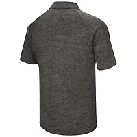 Men's Colosseum Heather Black Kentucky Wildcats Big & Tall Down Swing Raglan Polo