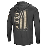 Colosseum Charcoal Kentucky Wildcats Team OHT Military Appreciation Hoodie T-shirt à manches longues pour homme