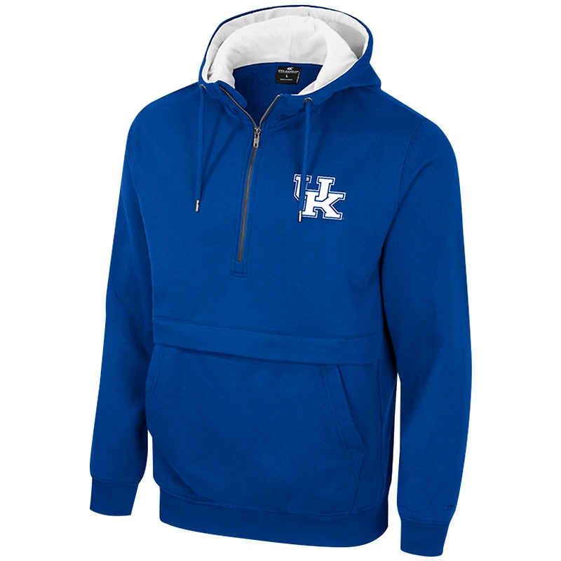 Sweat à capuche demi-zippé Colosseum Royal Kentucky Wildcats pour hommes