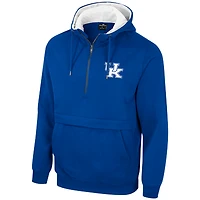 Sweat à capuche demi-zippé Colosseum Royal Kentucky Wildcats pour hommes