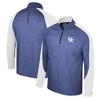 Men's Colosseum Royal Kentucky Wildcats Langmore Raglan Quarter-Zip Top