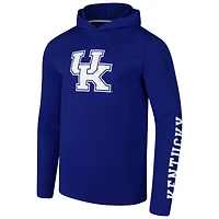 T-shirt à capuche manches longues avec logo Colosseum Royal Kentucky Wildcats pour hommes