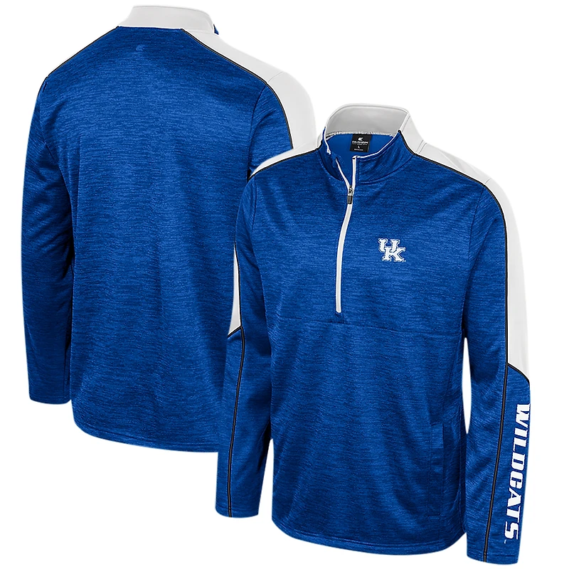Veste demi-zippée chinée Colosseum Royal Kentucky Wildcats pour hommes