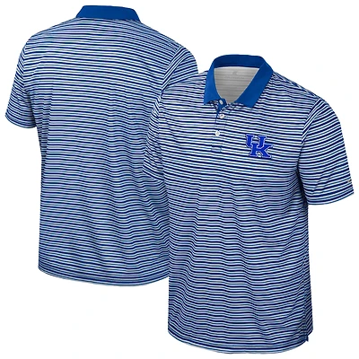 Men's Colosseum Royal Kentucky Wildcats Striped Polo