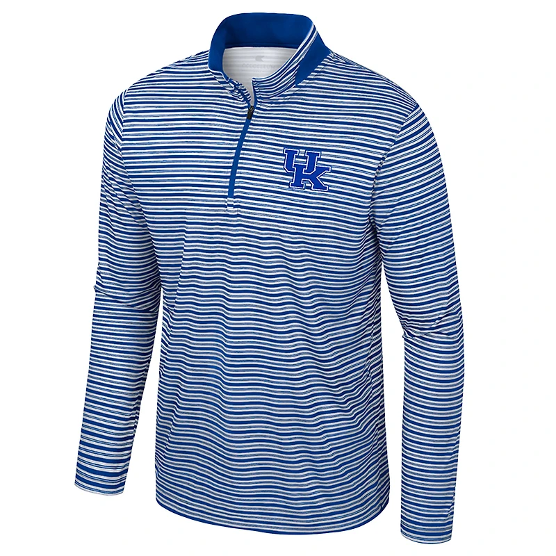 Haut rayé à glissière quart de tour Colosseum Royal Kentucky Wildcats pour hommes
