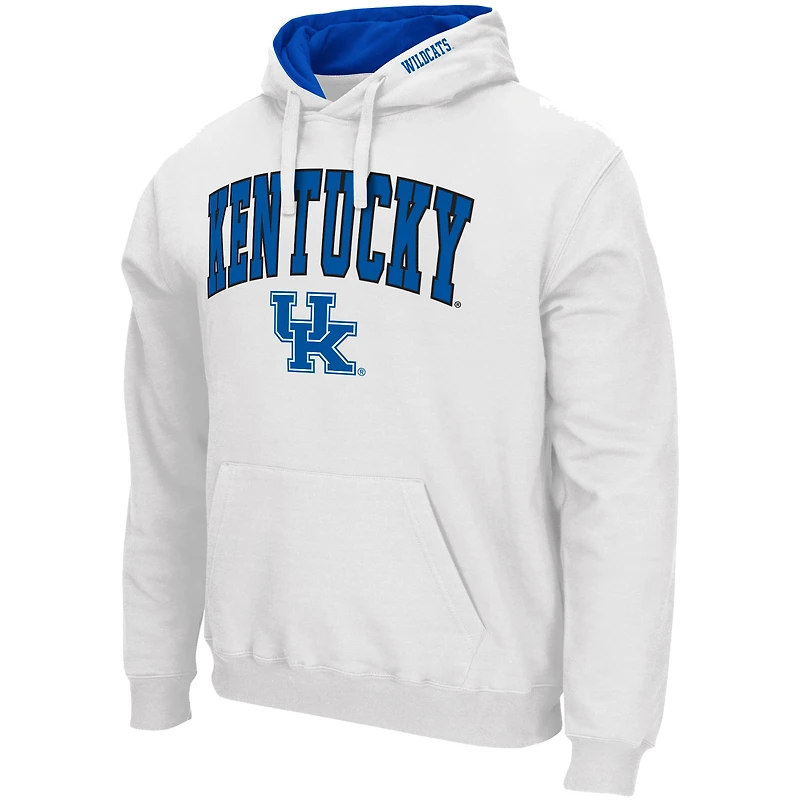 Chandail à capuchon Colosseum Kentucky Wildcats Arch & Team Logo 3.0 pour homme, blanc