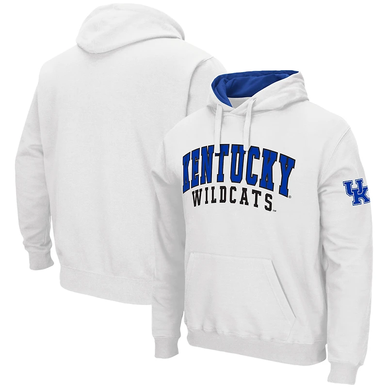 Chandail à capuchon Colosseum Kentucky Wildcats double arche pour homme, blanc